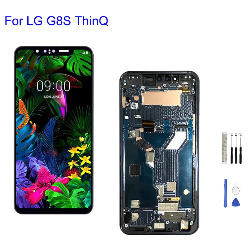 

6.2" For LG G8S ThinQ AMOLED LCD LMG810 LM-G810 LMG810EAW Display Touch Screen Digitizer Assembly With Frame Replacement Parts