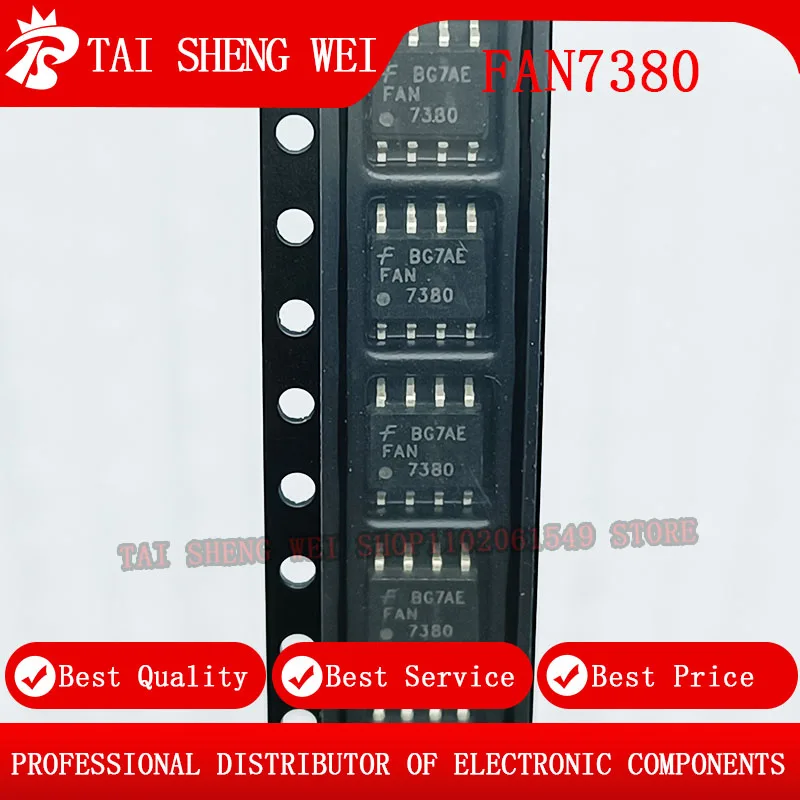 

10 шт. FAN7380 FAN7380MX 7380 SOP-8 ridge драйвер ЖК-чип питания компоненты новый оригинальный