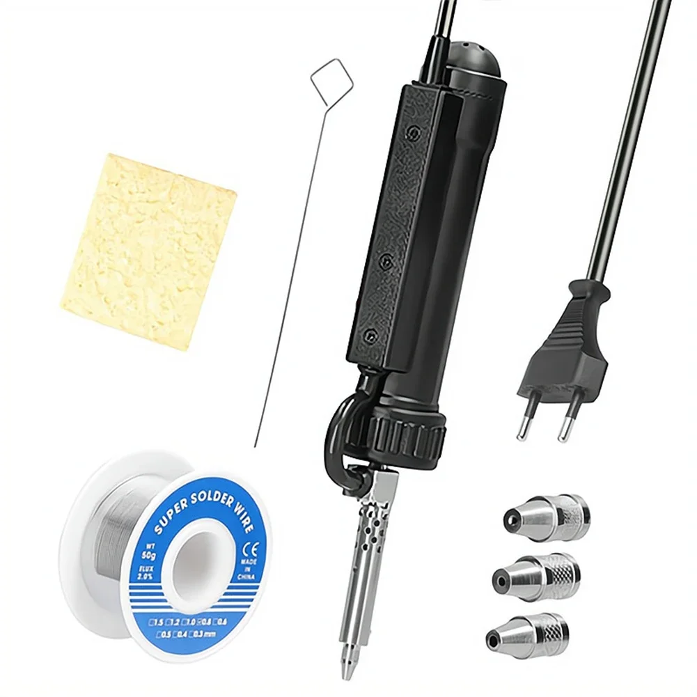 1set Electric Vacuum Solder Sucker Tool 30W AC220V Iron Welding Desoldering Pump Tool For Motherboard PCB Circuit Board Repair
