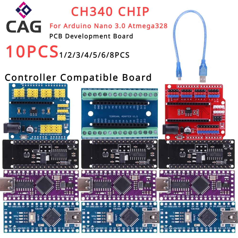 arduino Nano 3.0 Atmega328 Controller Compatible Board Module PCB Development Board without USB V3.0