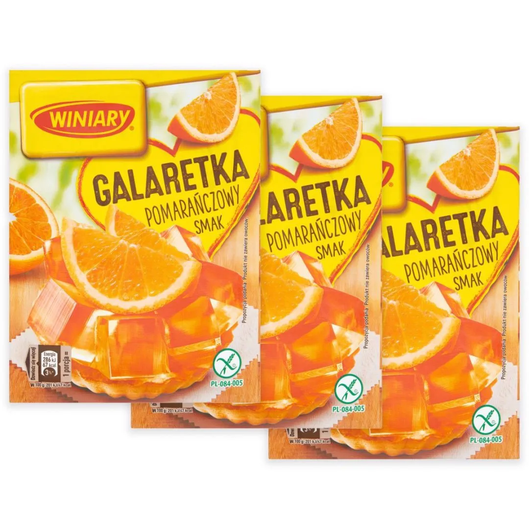 Winiary Galaretka pomarańczowy smak 71 g x 3 sztuk