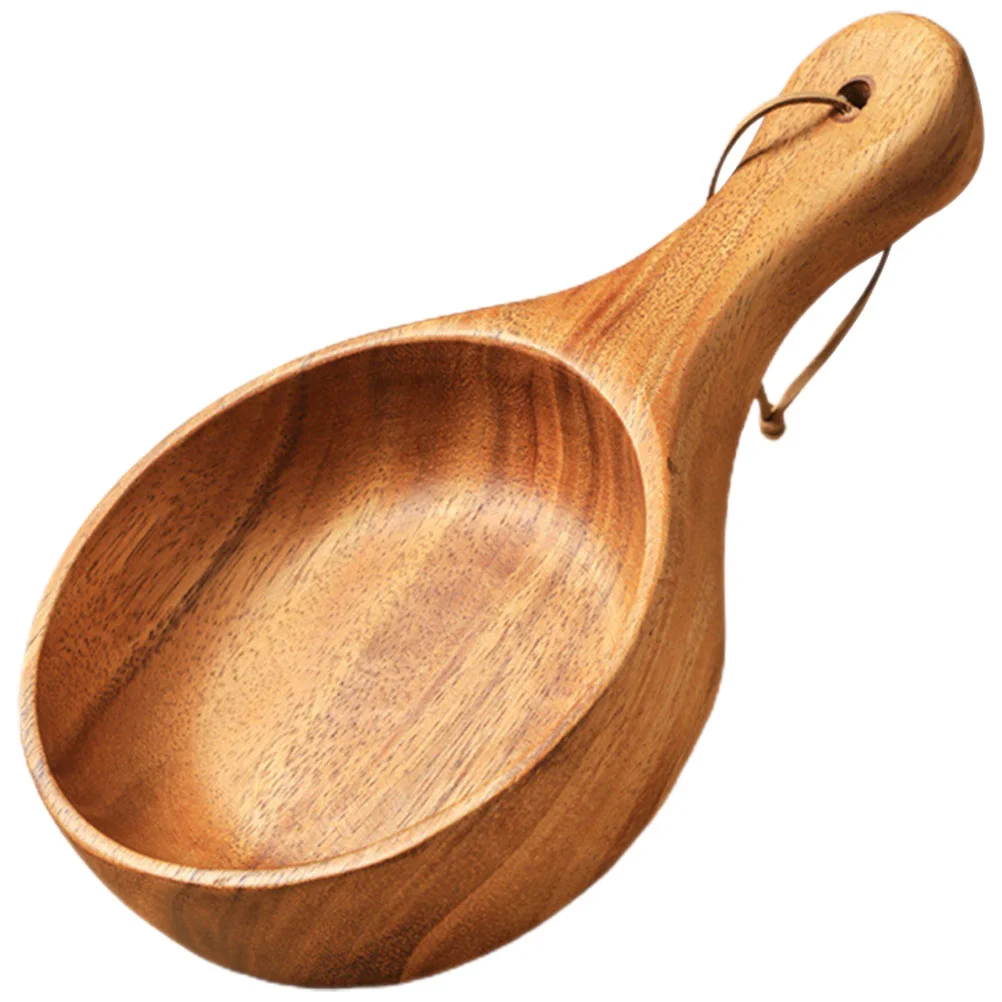 

High Grade Acacia Instant Noodle Bowl With Handle Wooden Salad Mixing Bowl Dinnerware Sets Porridge Bowl Cereal Bowl Serving