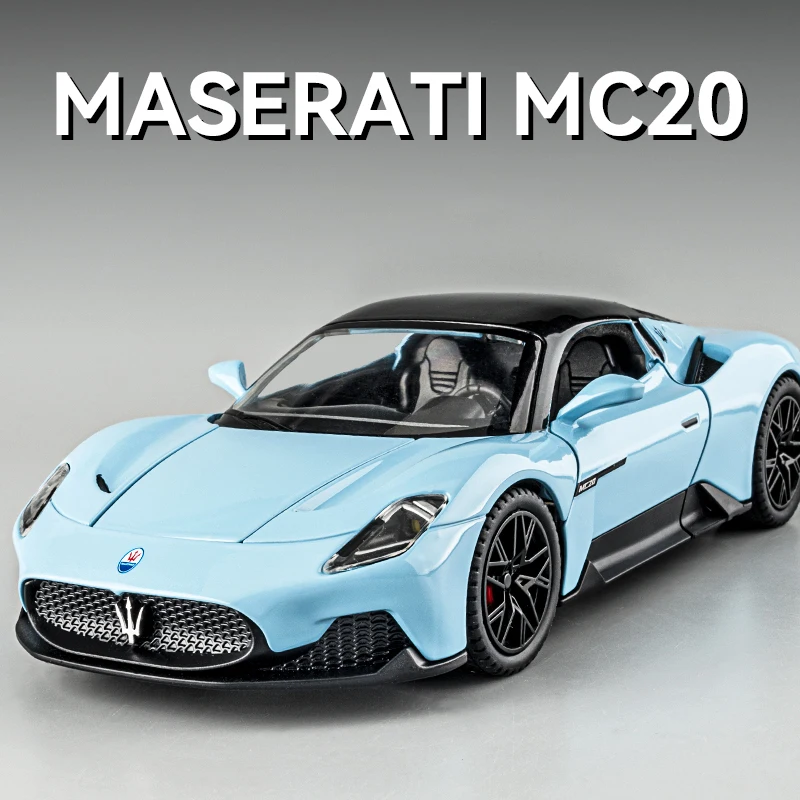 1:22 Maserati MC20 Supercar Alloy Model Car Toy Diecasts Metal Casting Sound and Light Car Toys For Children Vehicle