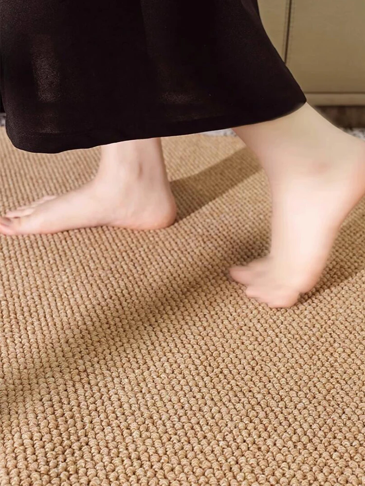 

Ковер в японском стиле с имитацией сизаля, татами, напольный ковер, сплошной цвет, простой диван, журнальный столик, ковер для дома, большая противоскользящая прикроватная тумбочка