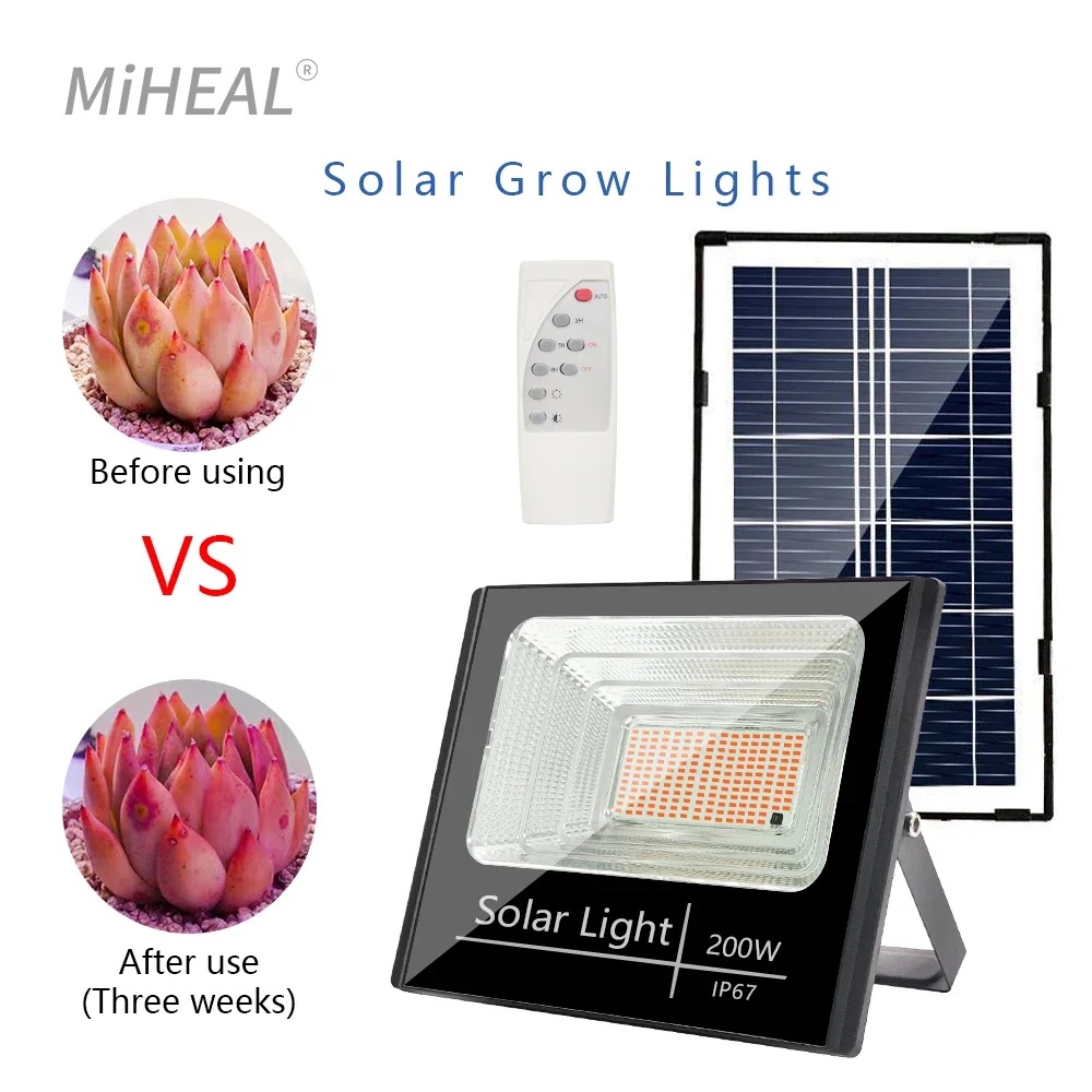 Full Spectrum 200W LED Solar Grow Light Floodlight Plant Growing Light Phytolamp Bulb For Indoor Outdoor Plants Flower Seedling