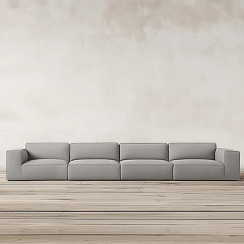 Modern Luxury Convertible Extendable Fabric Sponge Bed Sofa Set Square Living Room Apartment Mall Corner Sectional Massage Hotel