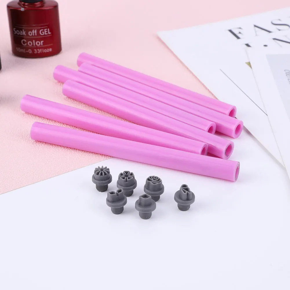 Neue Nail art Stempel Stift Set Floral Schmetterling Muster Nagel Graffiti Stift Blume Malerei Zeichnung Nagel Pinsel Stempel Stift Maniküre Werkzeug