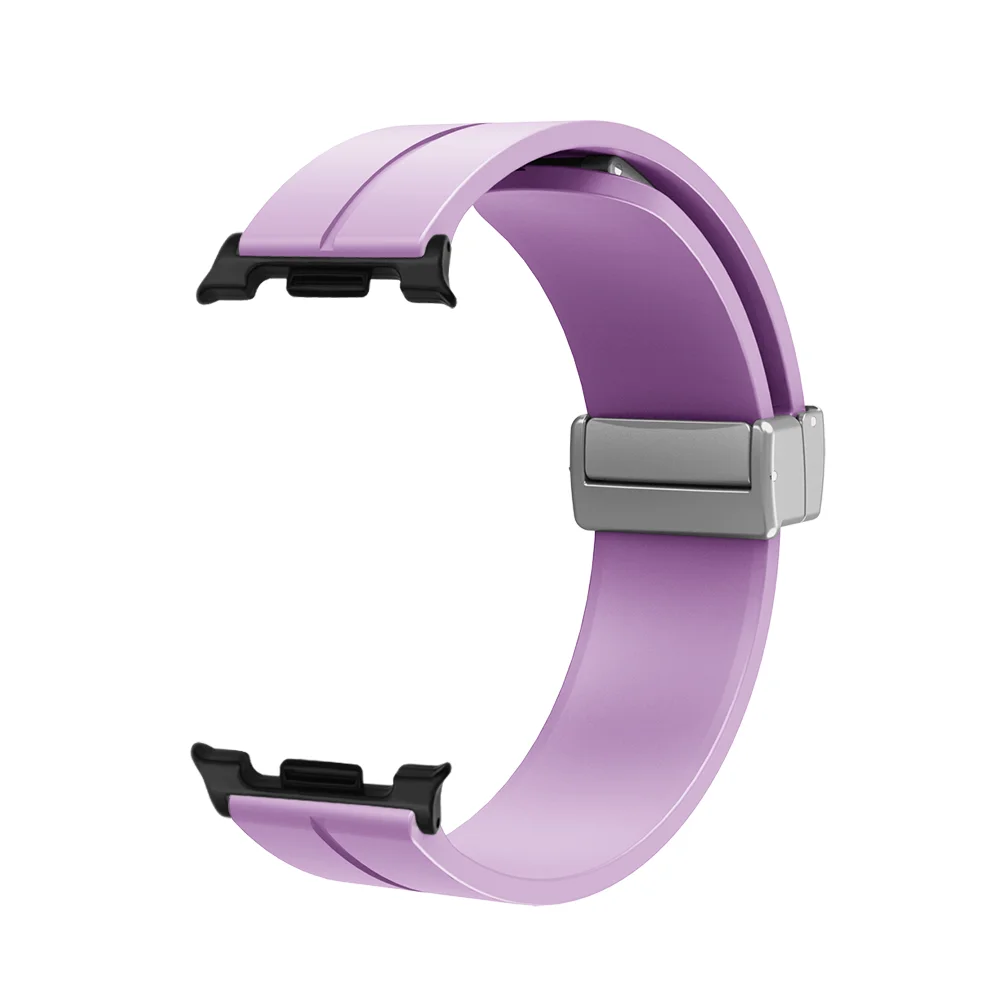 

Loop Sport Band+Magnetic Buckle For Samsung Galaxy Watch 8 40mm/44mm Adjustable Washable Silicone Smartwatch Strap for Man Woman