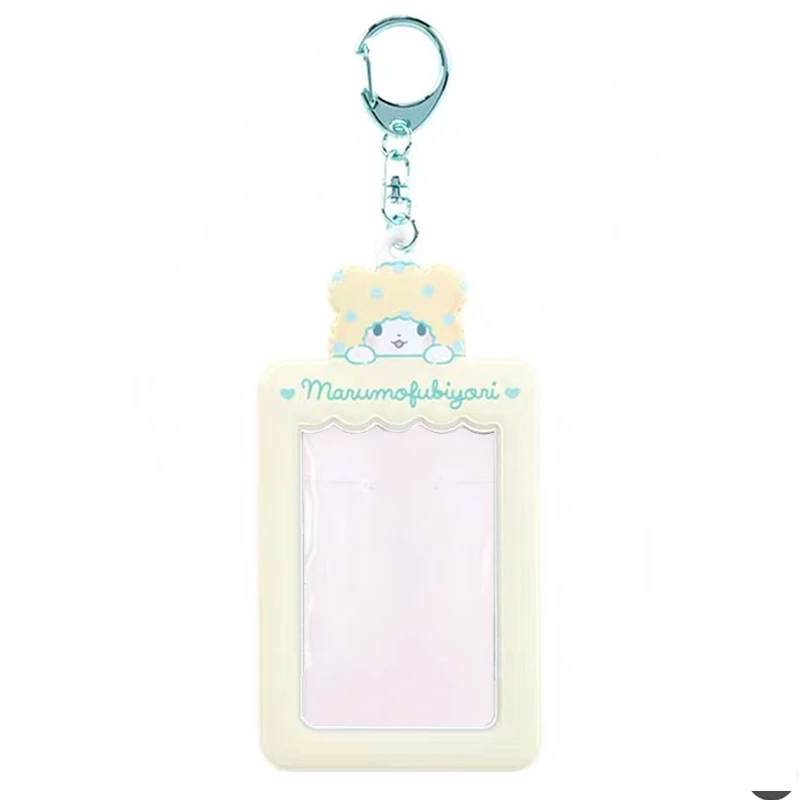 マルモフビヨリ ID カードホルダー漫画クマかわいいかわいいアイドル写真表示 PVC カードケースパスケースバッグキーホルダー