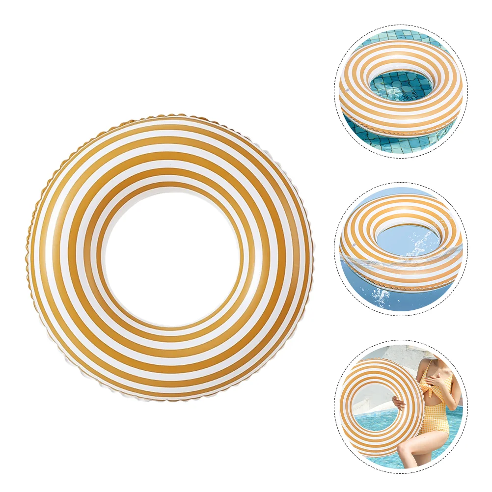 Inflatable Lifebuoy Baby Pool Swim Ring Adults Swimming Rings for Summer PVC Float Striped Accessory