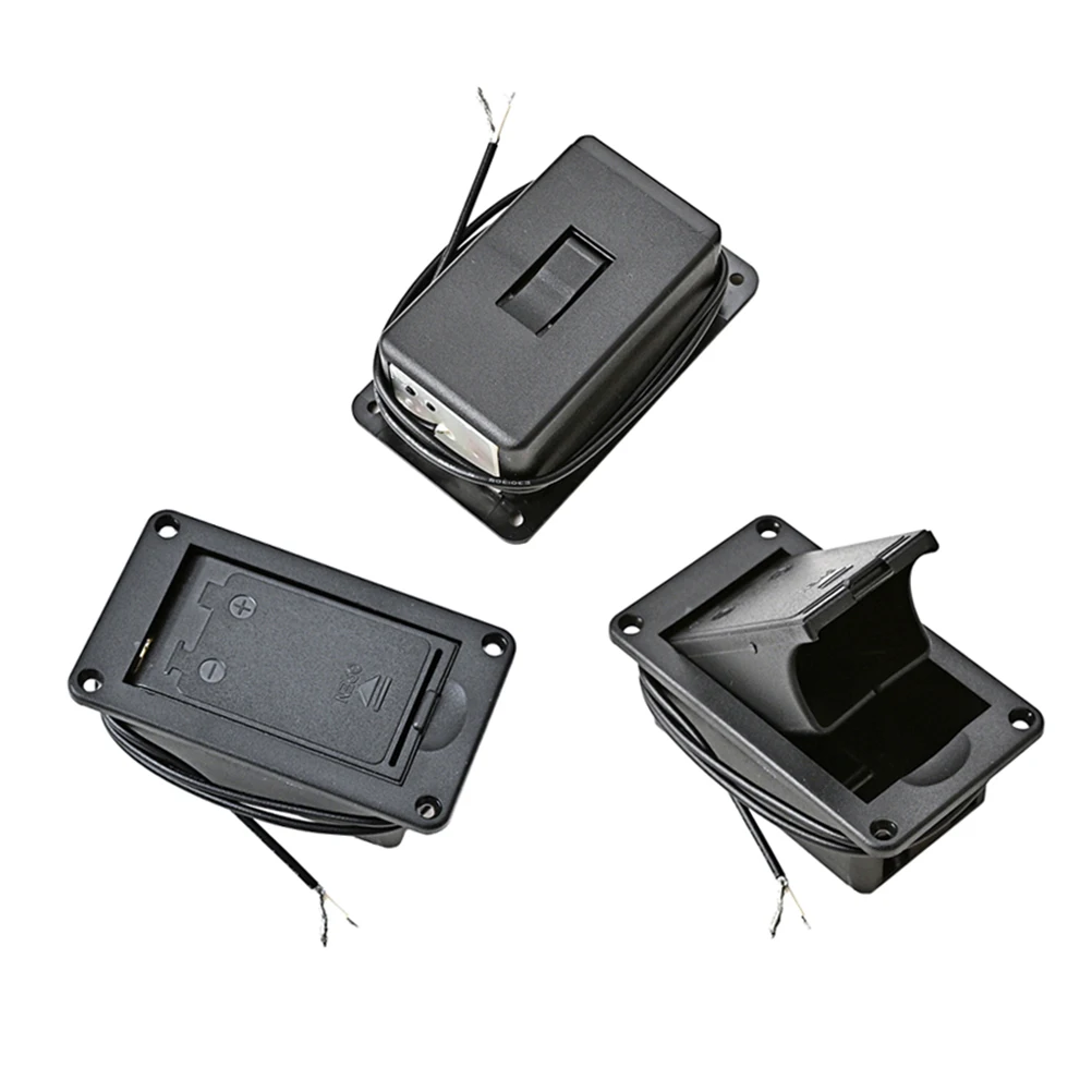 

Safe Durable Plastic Box for Guitar Bass Pickup 9V Easy Open Replace Old Holder Practical Guitar Accessory Lovers