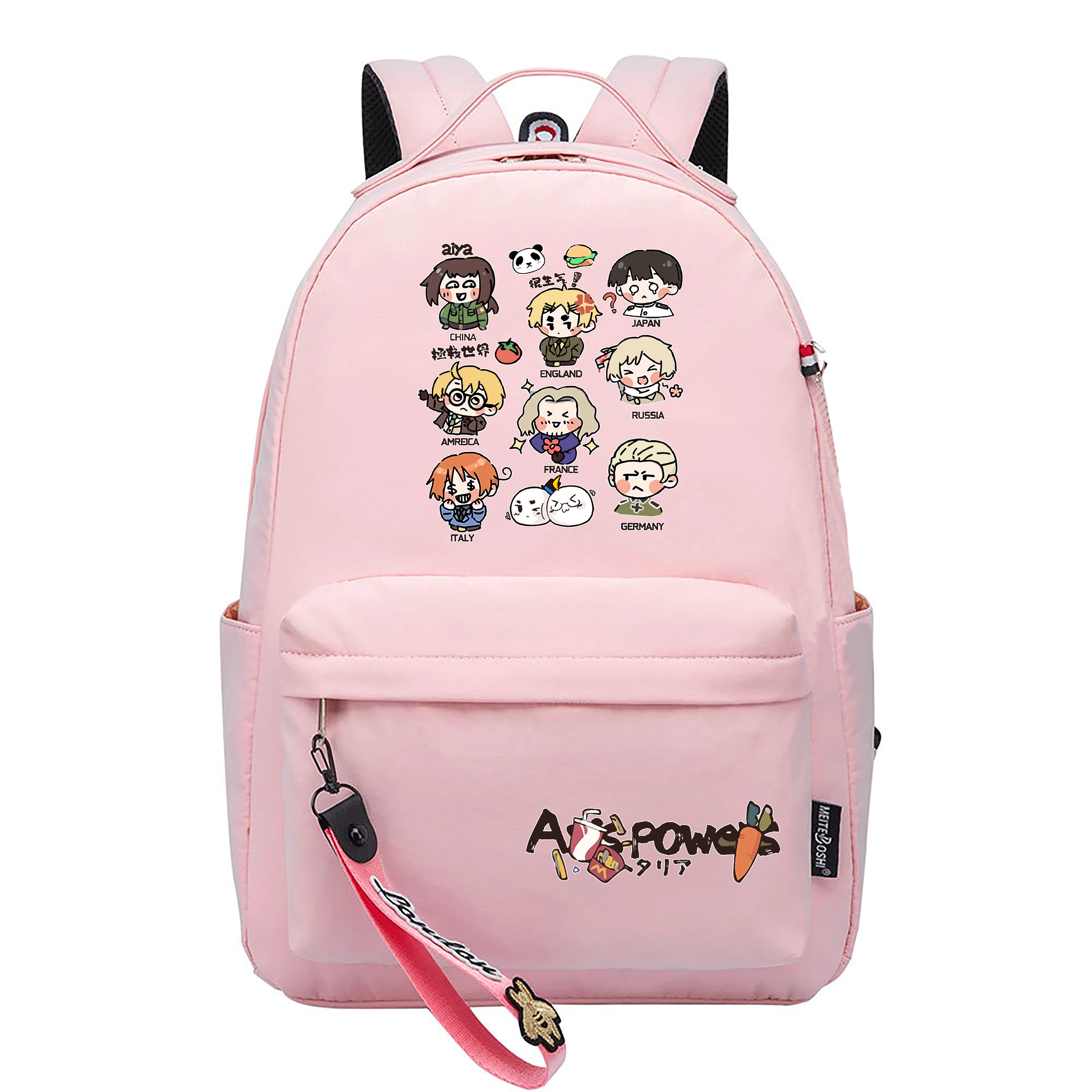 Hetalia Axis Powers Cartoon Backpack Girls School Bags Anime Bookbags Kawaii Boys Travel Bagpack Cute Daypack Casual Rucksack