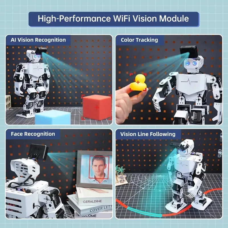 Hot Sale Tonybot Scratch Python Programming Support Ranging Obstacle Avoidance Intelligent Bus Servos Humanoid for