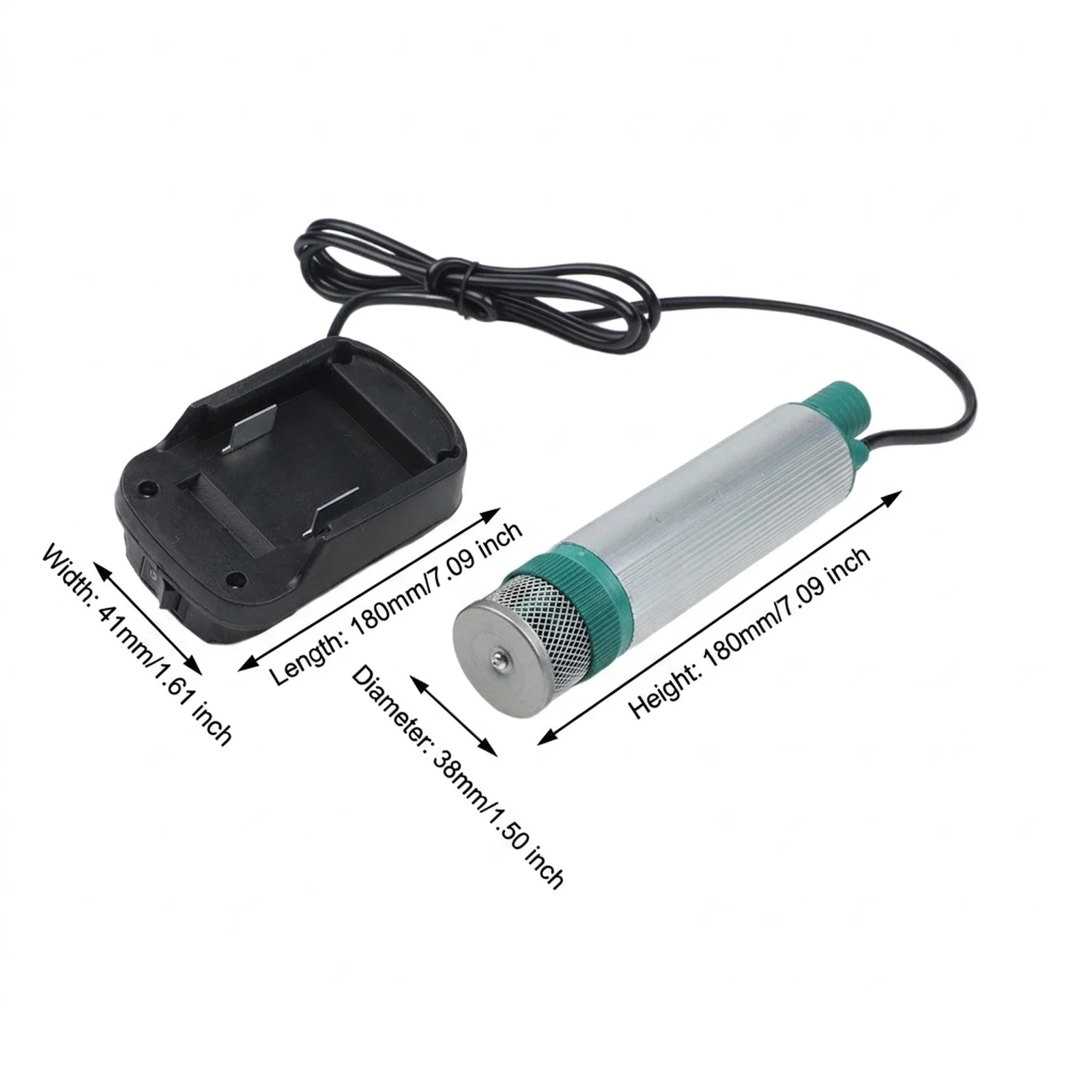 Portable 12V DC Electric Pump for Diesel Fuel Oil and Water Transfer Suitable for Pools Basements Irrigation and Car Wash