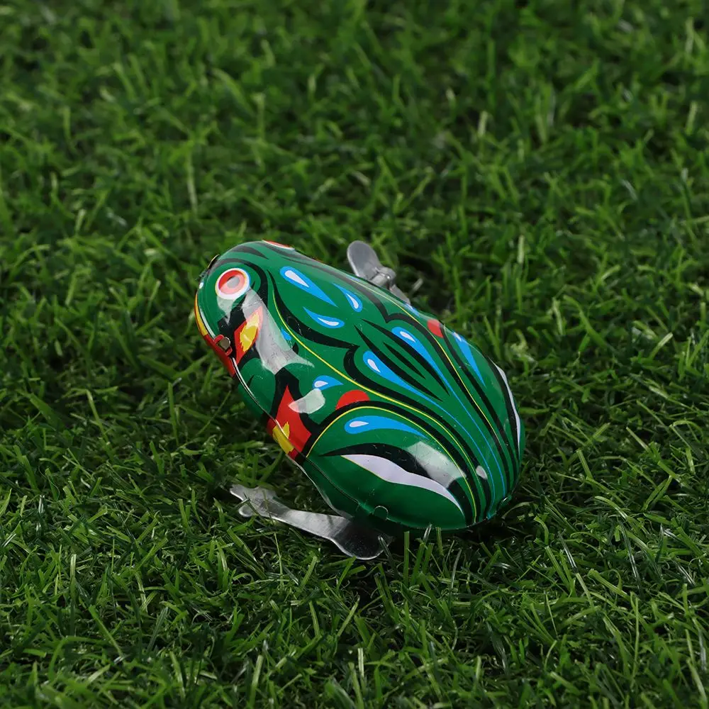 Cadeau drôle pour enfant, grenouille sautante, jouets nostalgiques, figurines d'action, lapin en fer sautant, jouets à remonter