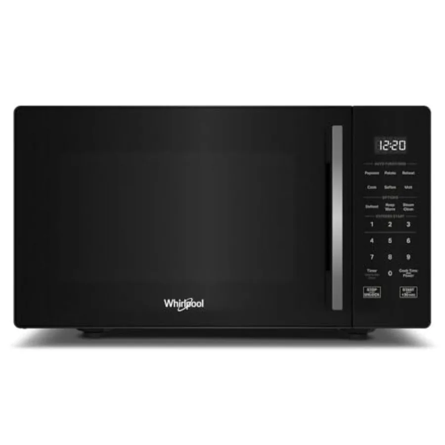 Countertop Microwave with Turntable 0.9 Cu. Ft Steam Clean 900 Watt Black Kitchen Appliance with Easy-Clean Interior and Precis