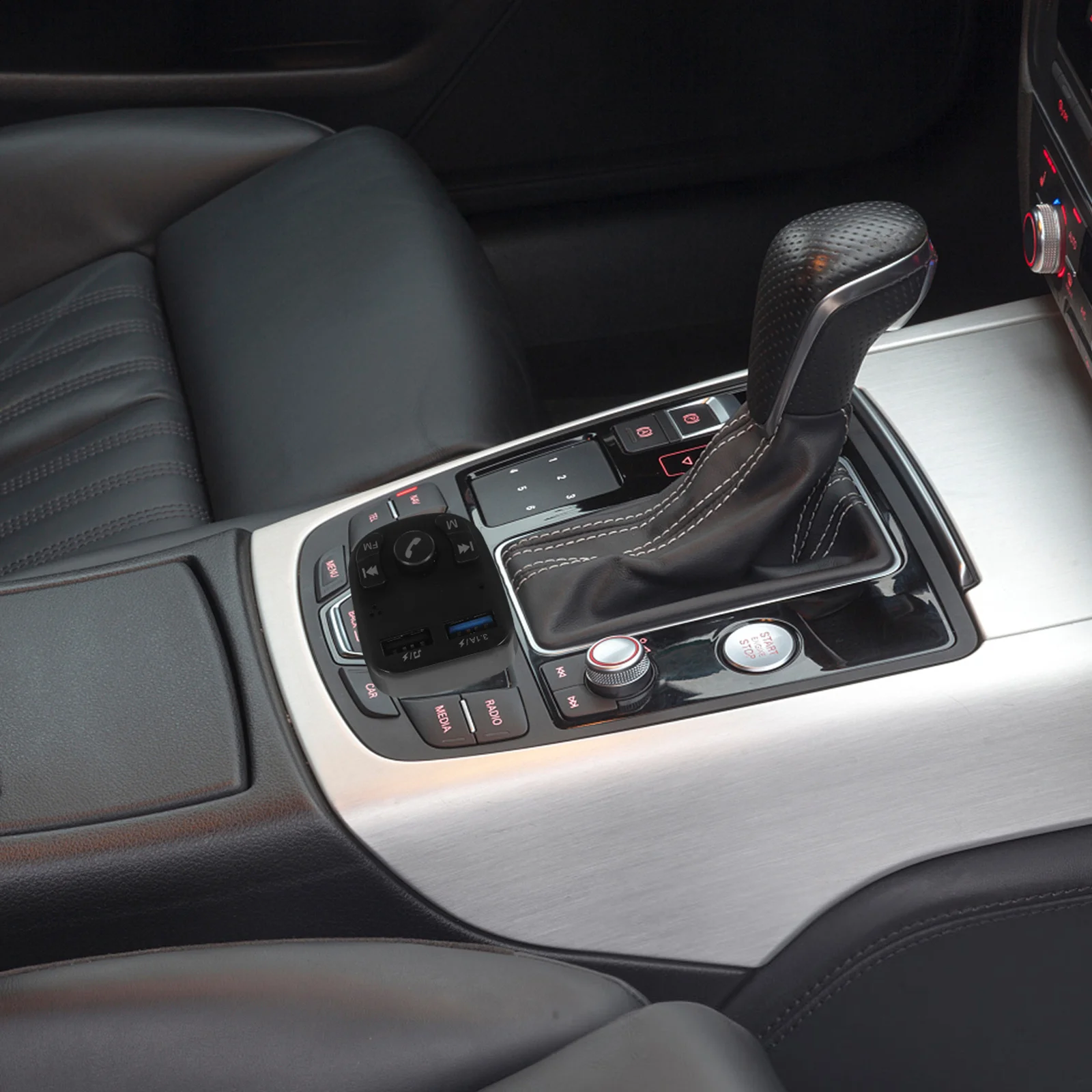 

Fm Transmitter Car Player with LCD Screen USB Port Card Support Hands-Free Kit for Smartphone Wireless Audio