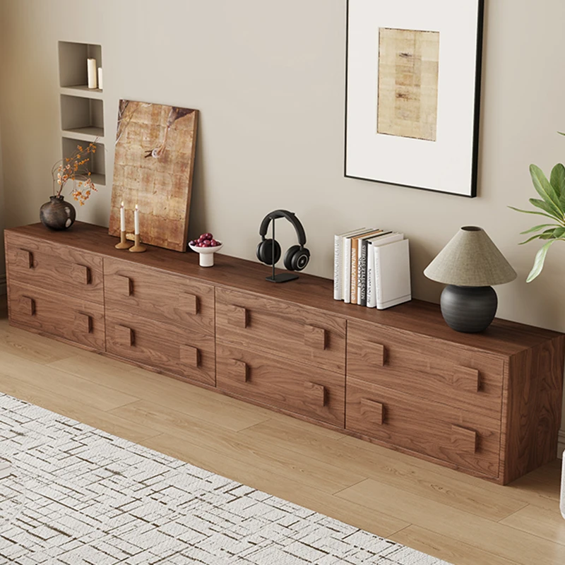 Support de télévision foncé pour réception, Design Vertical Normal, meuble de télévision minimaliste en bois, moderne et léger, meubles postmodernes