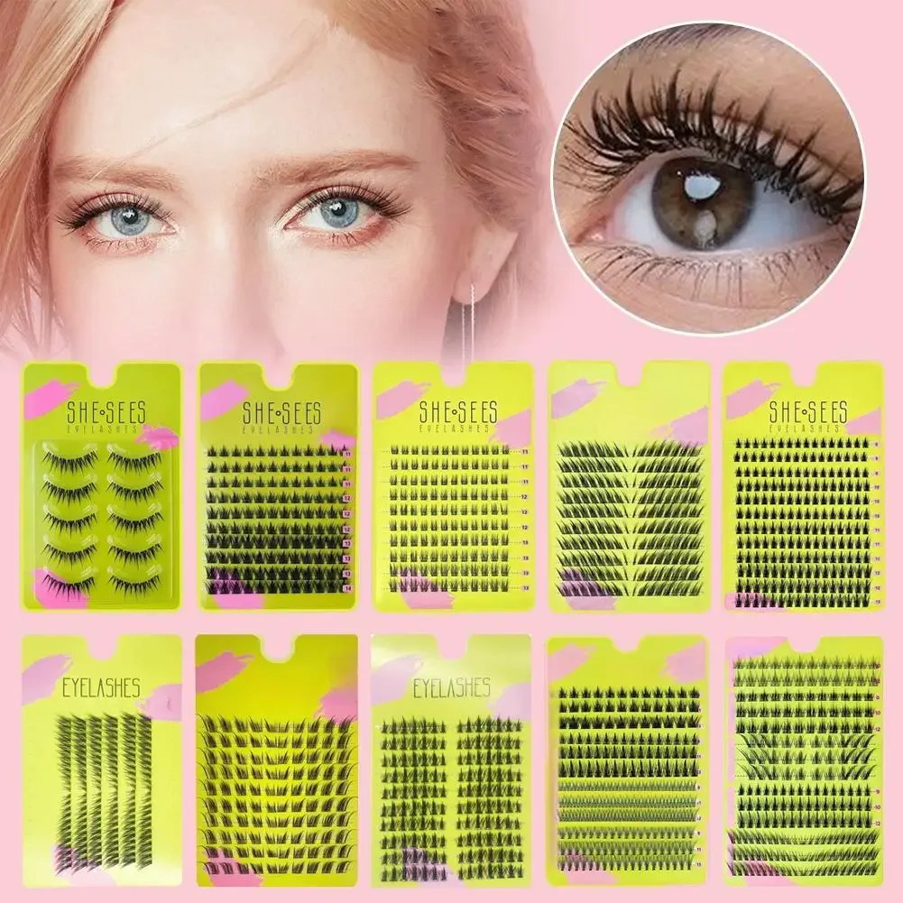Eyelash Extension Volume Styles - ต่อขนตาปลอมแบบธรรมชาติ ขนตาแบบกลุ่ม นุ่มฟู ทรงตาแมว เพิ่มวอลลุ่ม สำหรับแต่งหน้าปาร์ตี้