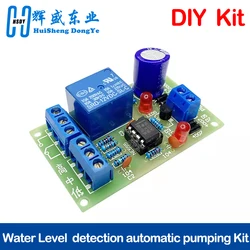 NE555 Water Level Switch Controller Kit Water Level Sensor Automatic Pumping Module DIY Student Electronic Principles Training