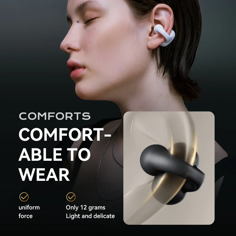 Sanag Z50S Ear Clip True Bluetooth 5.3 Wireless in-ear TWS Headphone Earphone Sports Stereo Round Here Noise Reduction Earbuds