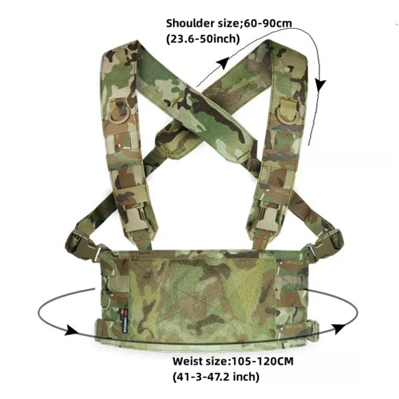 YAKEDA Tactical Chest Mini Rig with UTX Buckles,Molle Modular Micro Chest Mini Rigs