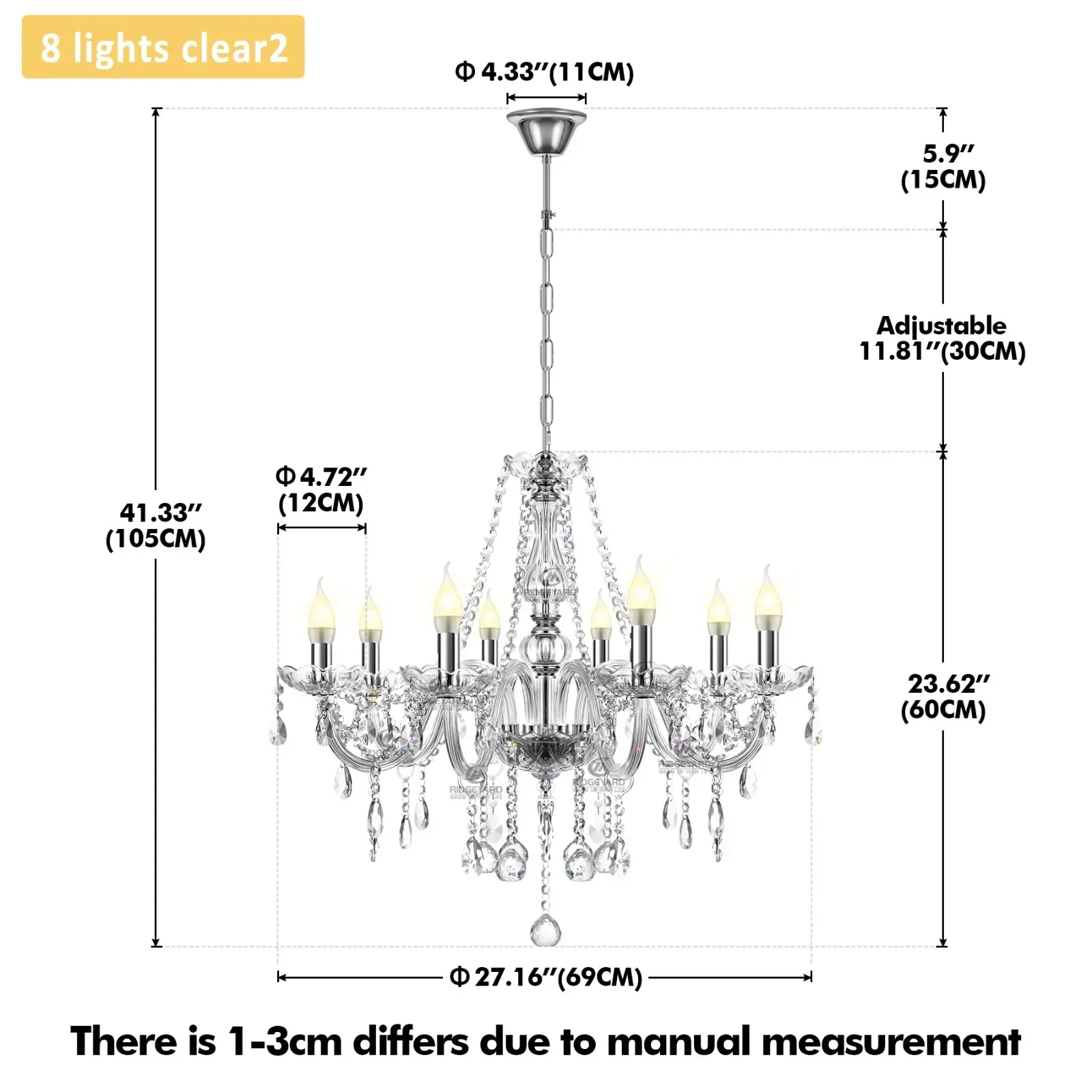 Imagem -03 - Ridgeyard-modern Crystal Glass Chandelier Luxo Pendant Candle Lamp para Jantar Sala de Estar Quarto Light k9 Home Decor 68 Braços