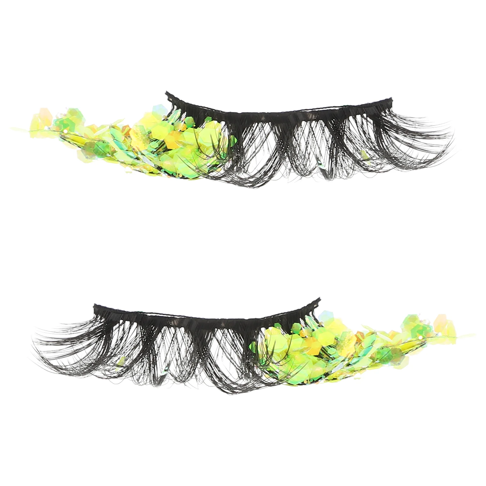 Colorful Sequin False Eyelashes Colored Makeup Extension Natural Luminous with Fake