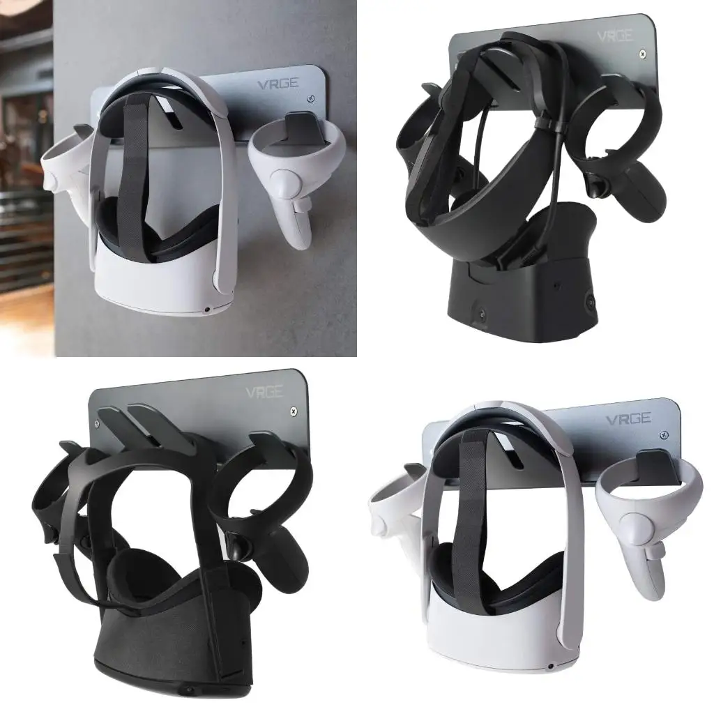 4XFC Storage Organizers Stable Rack Stand Accessory Wall Mount for Quest 1/2/Rift