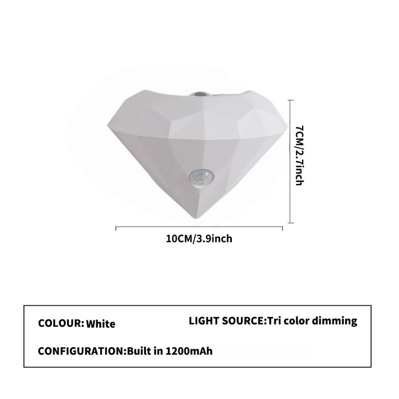 LED Magnetic Wall Lamp Intelligent Human Motion Sensing Lamps Creative Minimalist Charging Small Night Light Corridor Staircase