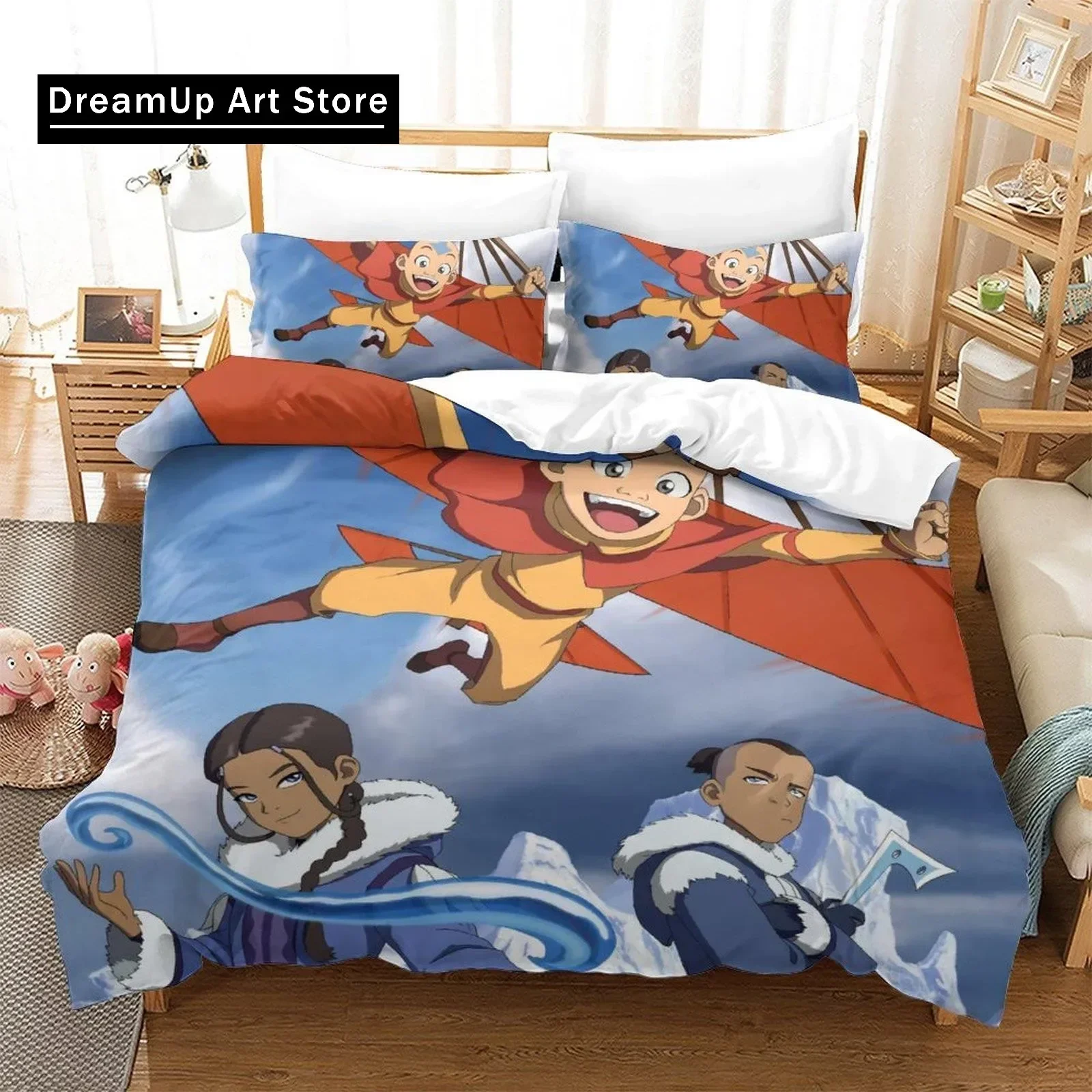 Avatar the last airbender Bedding Set Single Twin Full Queen King Size Bed Set Aldult Kid Bedroom 3D Anime Bed Sheet Set