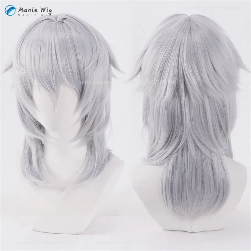 Jishi Cosplay Wig Furouji Jishi's Long Silver Gray Cosplay Wig, suitable for Halloween and Christmas parties