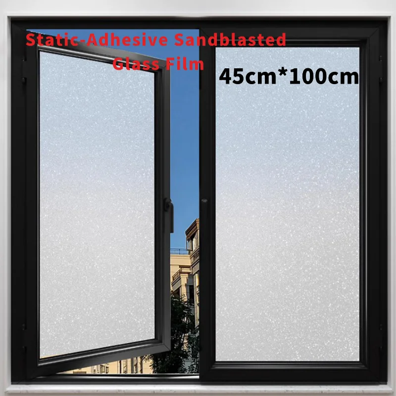 Sichtschutzfolie für Fenster, Sichtschutzfolie aus Milchglas, Milchfolie für Badezimmerfenster aus PVC, geeignet zum Schutz der Privatsphäre zu Hause
