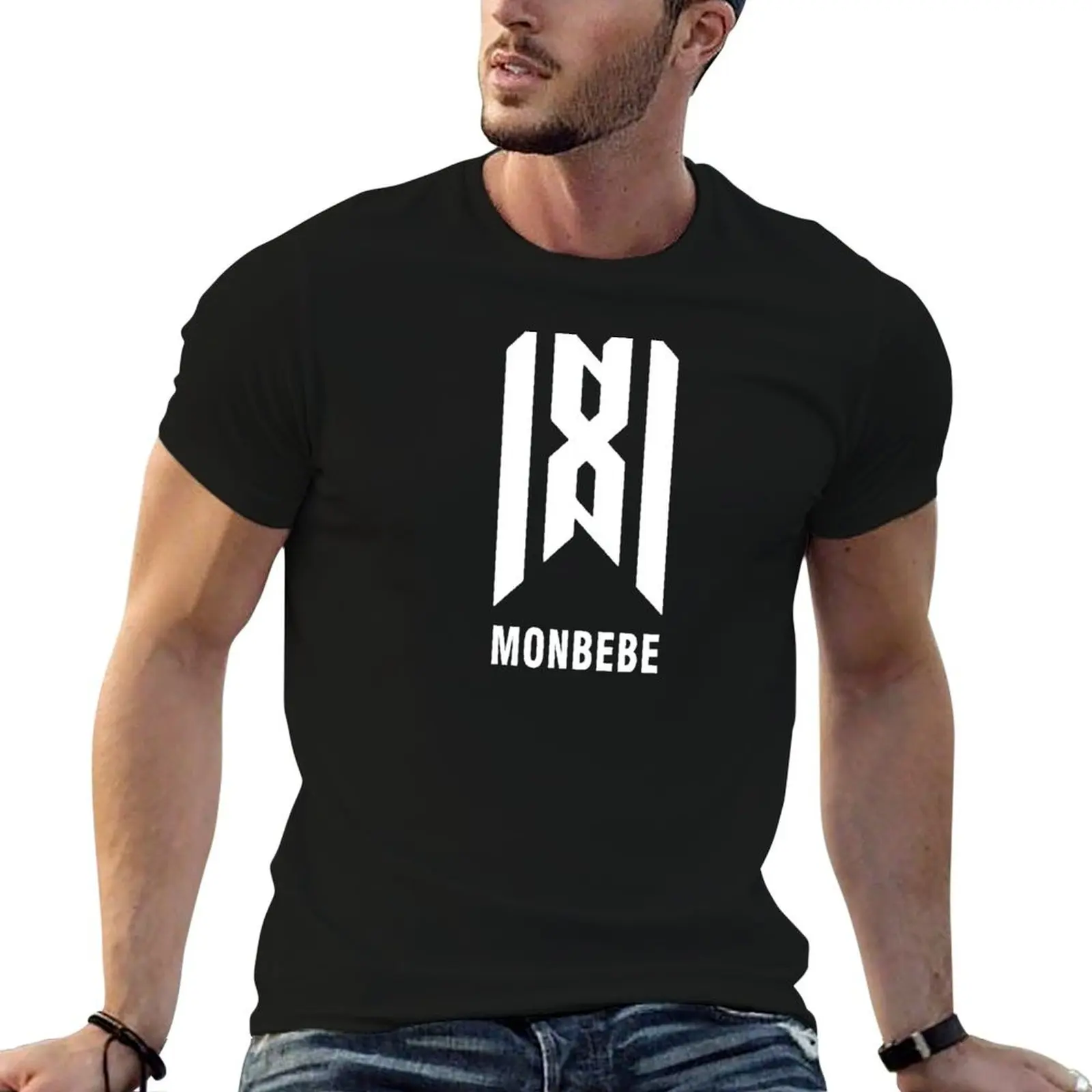 Copia de MONSTA X NEW LOGO Camiseta gráfica para hombre, camisetas gráficas para hombre, camiseta de algodón pesado