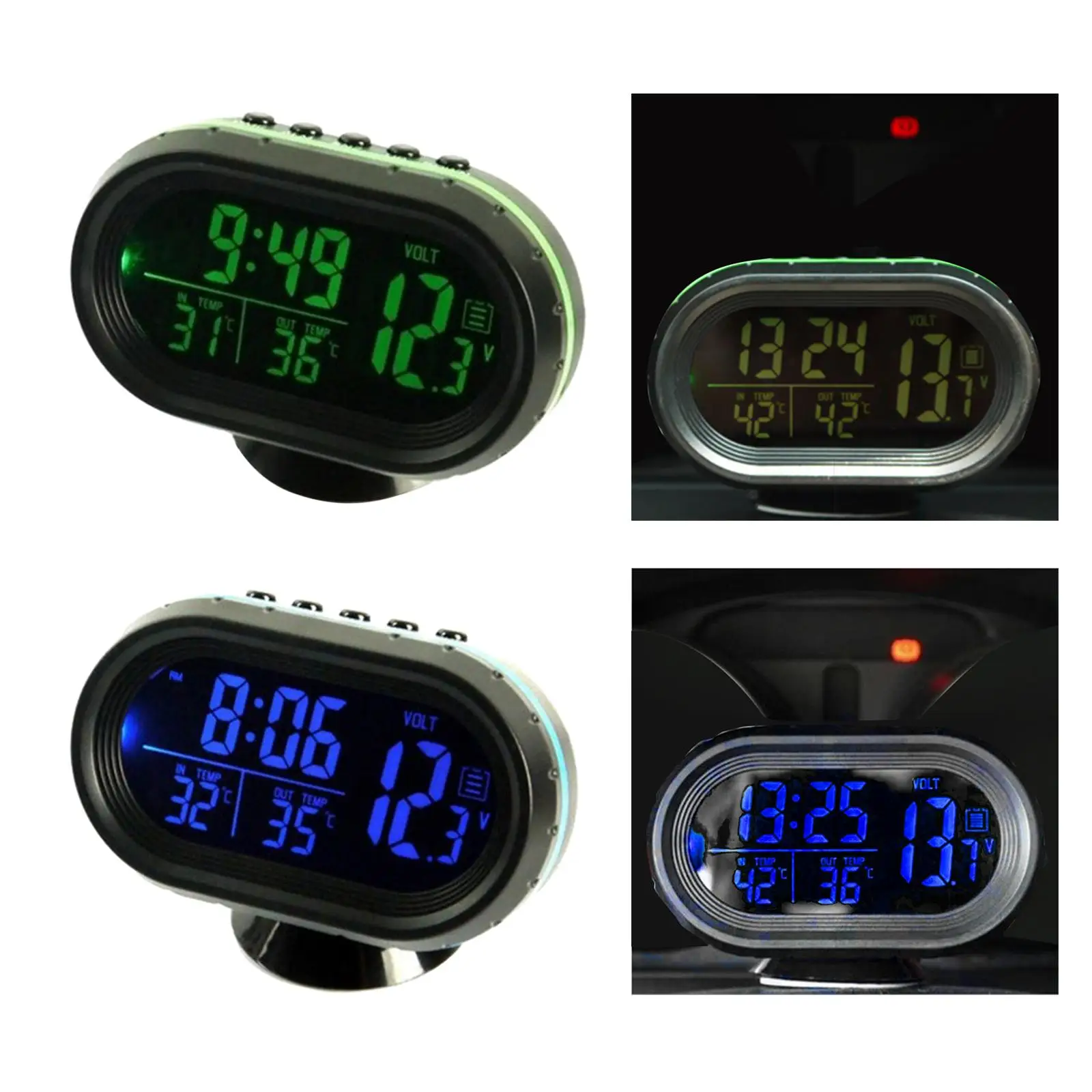 Clock Voltmeter Accessories Car Part Monitor Battery Meter Digital Clock 12V Voltage Tester