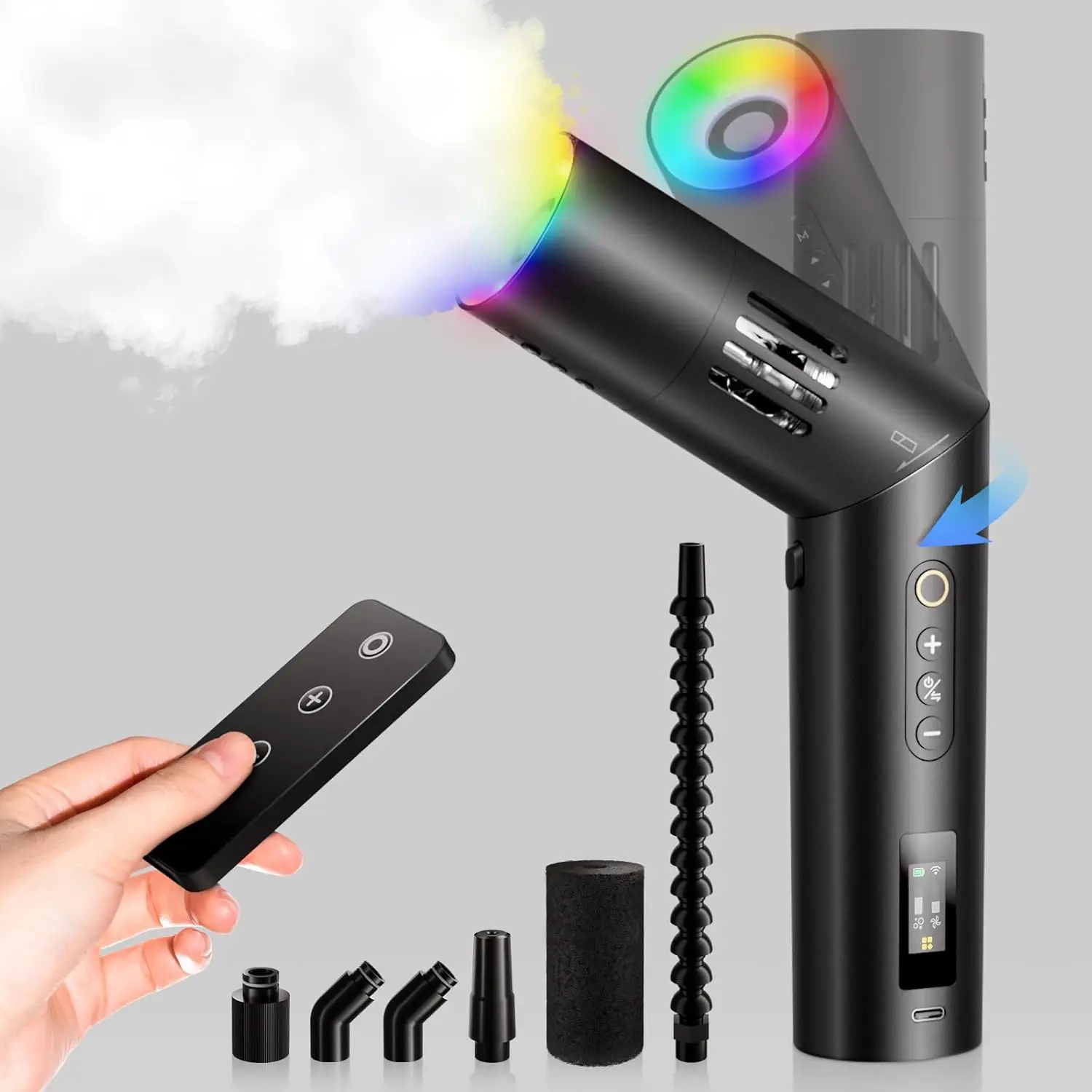COLBOR CF5 Mini-Nebelmaschine, 40 W, tragbare Fernbedienung, Nebelmaschine für Fotografie, Nebel-Rauchmaschine für die Videoproduktion – Detail 1