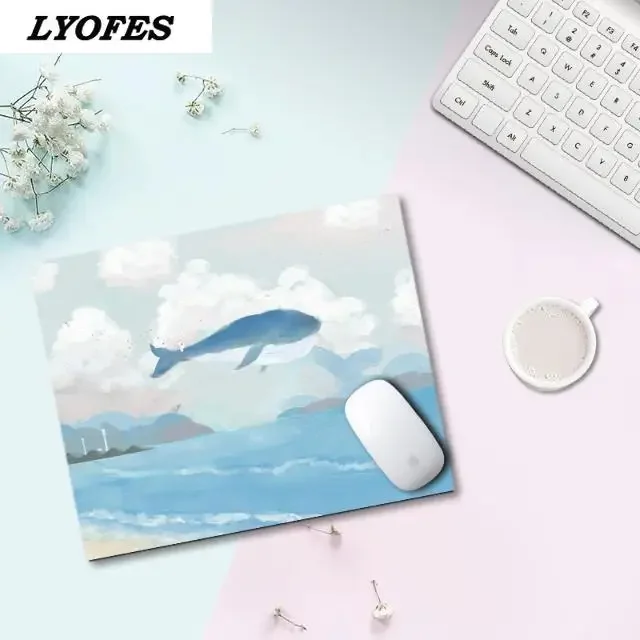 

Kawaii Mouse Pad Cute Mouse Pad Kawaii Desk Pad Gaming Writing Desk Mats Gamer Round Square Deskpad for Office Home PC Computer