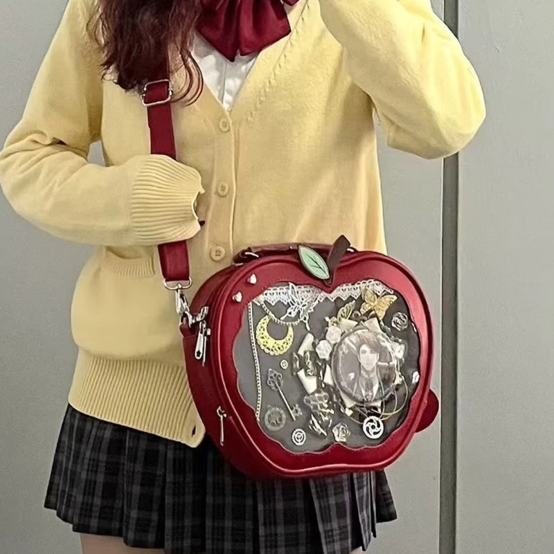 New Girl Harajuku Niche Design Apple Crossbody Bag Handbag Sweet Style Cute Ulzzang Ita Bag Y2K Backpack Preppy Style ItaBag