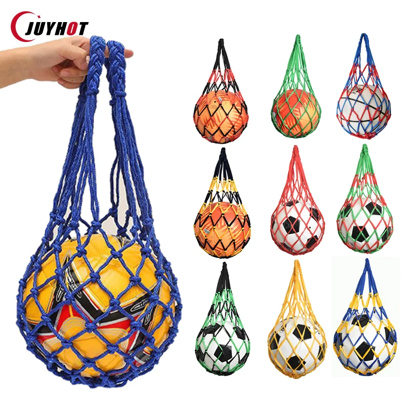 Football Net Bag Nylon Bold Storage Bag Single Ball Carry Portable Equipment Outdoor Sports Soccer Basketball Volleyball Bag