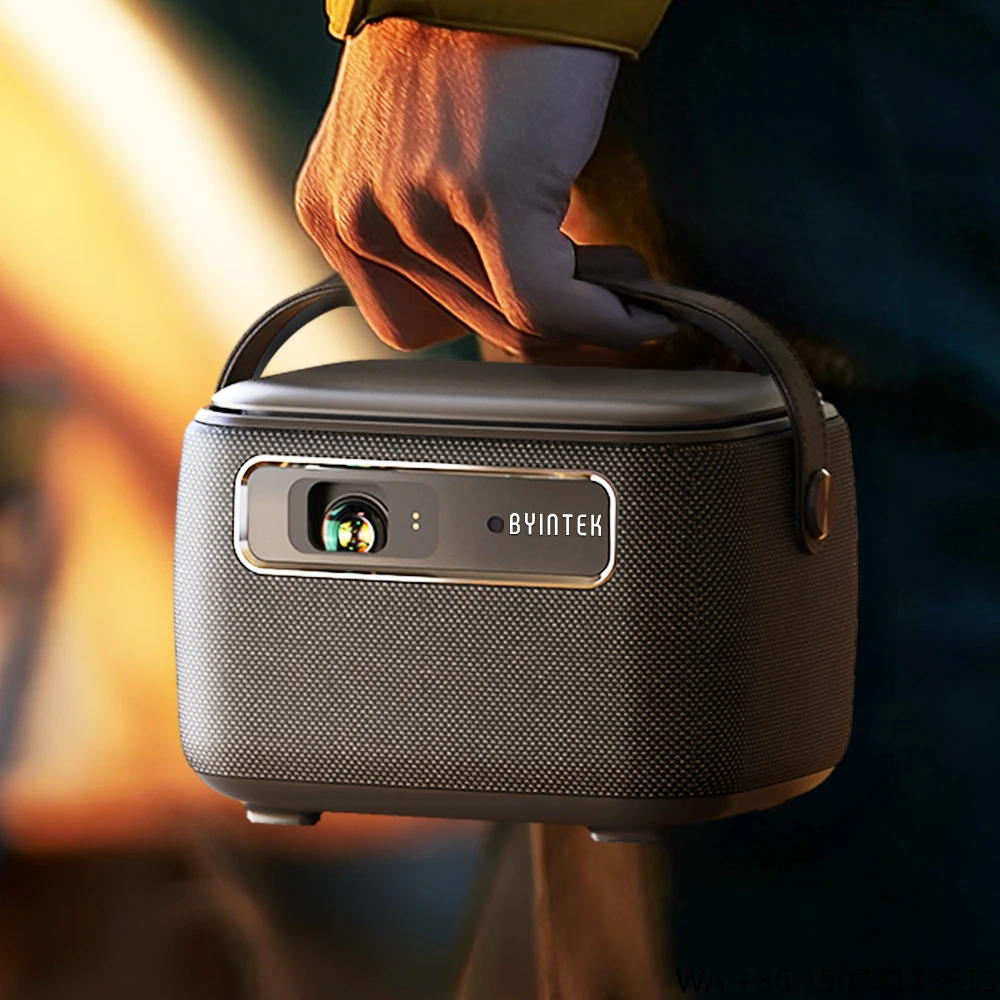 

Высококачественный портативный проектор с питанием от батареи, 750 ANSI люмен, мини-проектор 4K Smart с аккумулятором для использования на улице