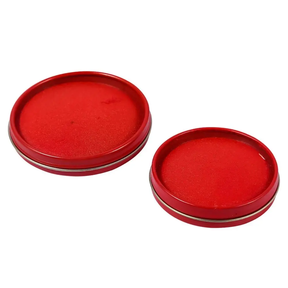 Clear Stamping Mini Vingerafdruk Inkt Pad Sneldrogend Anti-Fake Vingerafdruk Inkt Pad Rode Kleur Voor Notaris Ondertekening Stempelkussen