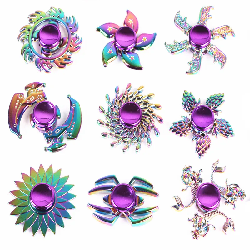 

Palm Rotating Metal Fidget Spinner Adult Decompression Alloy Finger Dazzling Beauty Team Gyro Toy Factory Direct