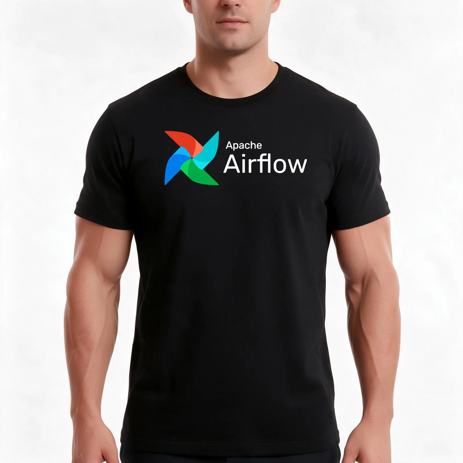 Apache Airflow Inverse T-Shirt, Summer Casual Cotton Tee, Oversized Streetwear Tops, Vintage Graphic Print, Unisex Men Women