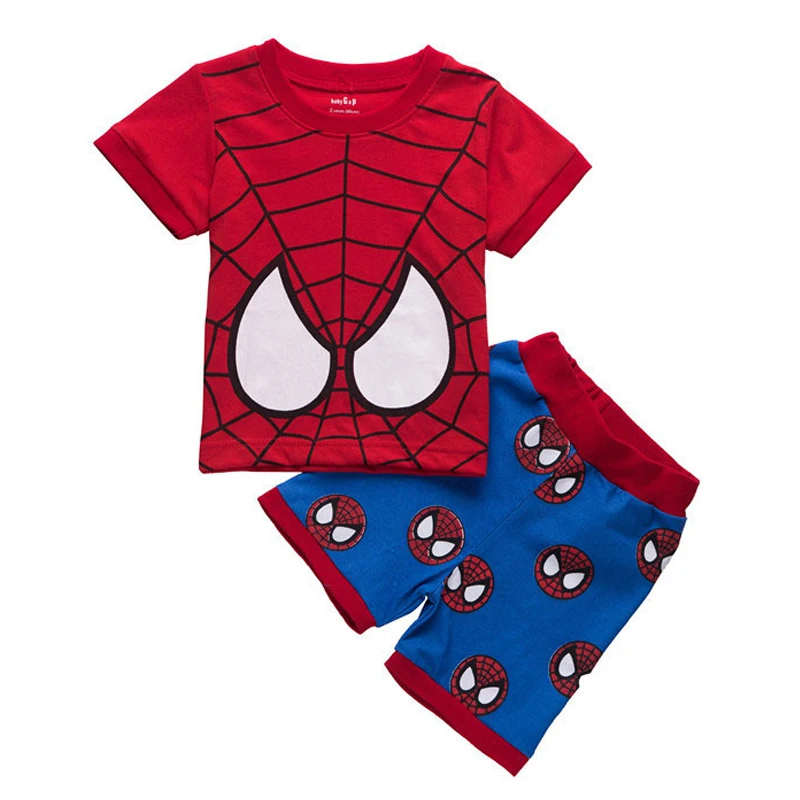 Clothes for Kids Spider-man Heroes Spiderman Pajamas Set Baby Toddler  Boys Wear Two-piece