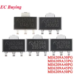 100Pcs/5pc ME6209 6209A ME6209A 3V 3.3V 4V 4.5V 5V ME6209A33PG ME6209A50PG SOT-89 Low Power Dropout LDO Linear Regulator IC SMD