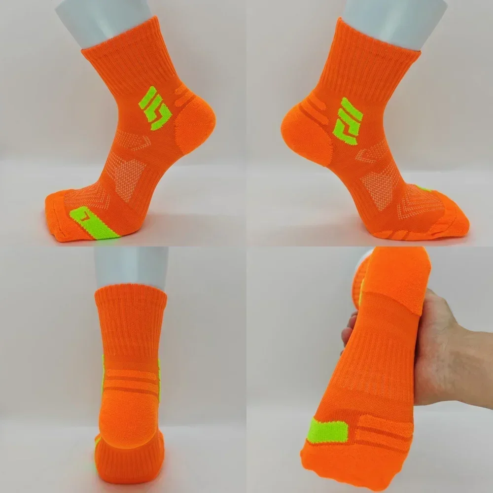 Calcetines deportivos profesionales para hombre, medias gruesas de secado rápido, acolchadas, para correr, Maratón, Verano