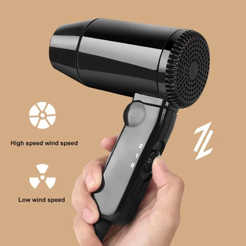12V Car Folding Hair Dryer Mini Blow Dryer Window Defroster Motorhome Travel Hair Blower for Road Trip Camper RV SUV Accessories