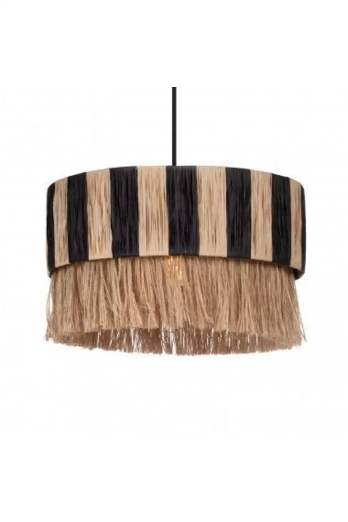 Dovi raffia and wicker bohemian rustic chandelier