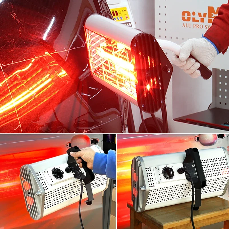 CE 1000W portable hand-held shortwave infrared paint curing lamp for car painting baking drying lamp