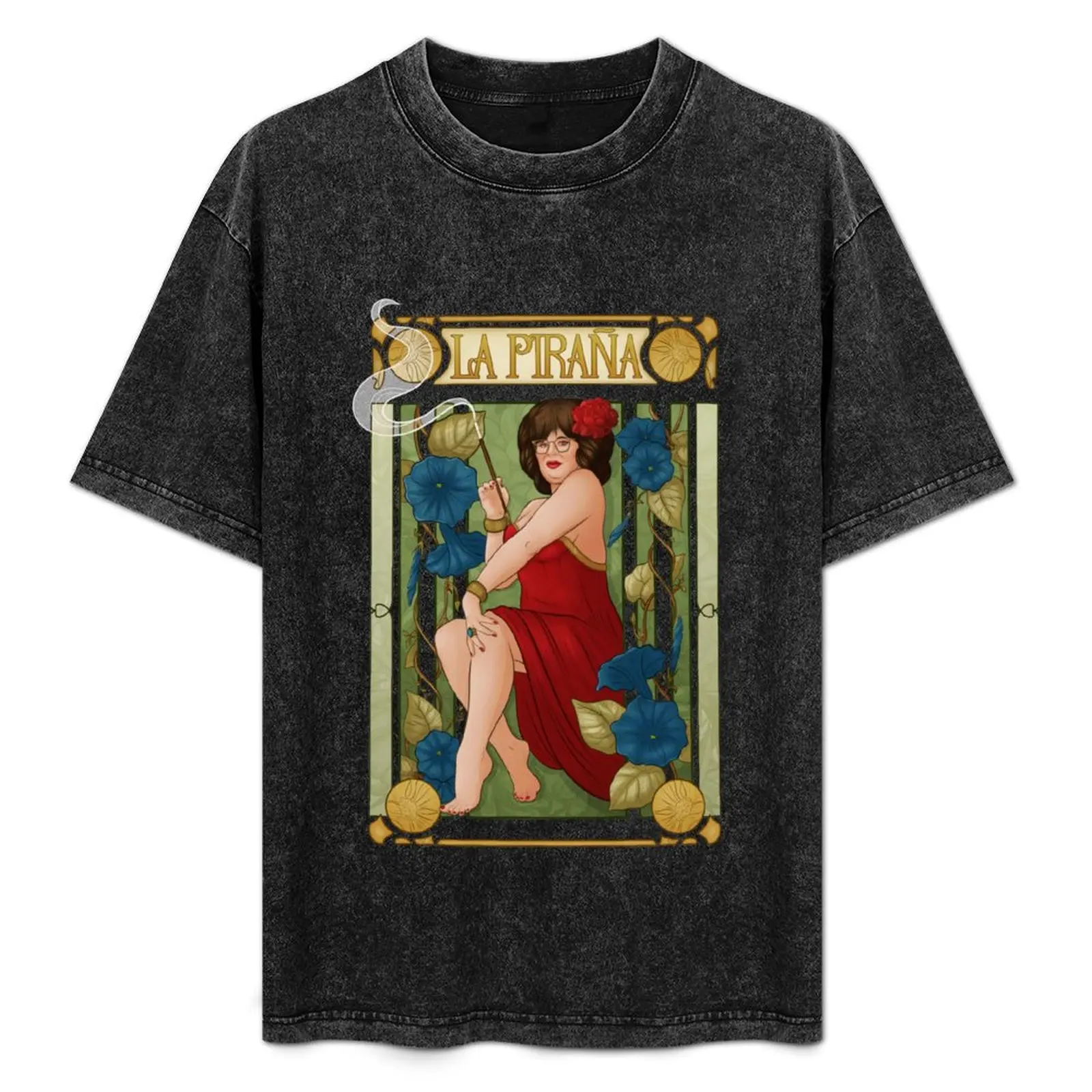 Camiseta PACA LA PIRA?A, Talla Grande, Camiseta Básica de Algodón